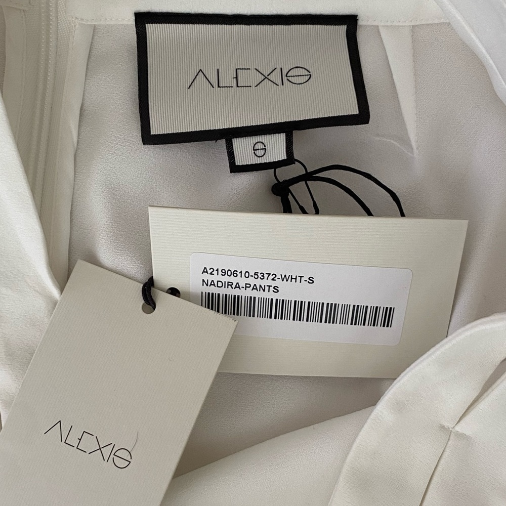 white flared pants